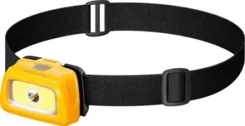 Llambë koke Defender FL-03, LED dhe COB, 3 mënyra ndriçimi, e verdhë