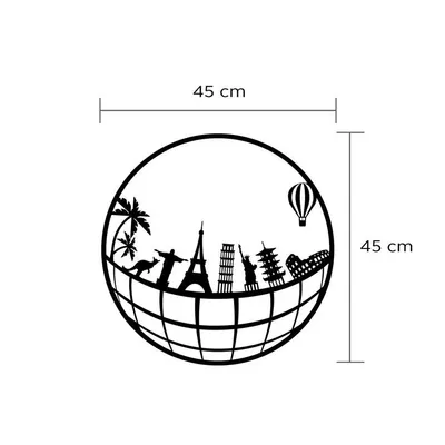 Dekor metalik Decortie Travel, (45 x 45cm) - 2