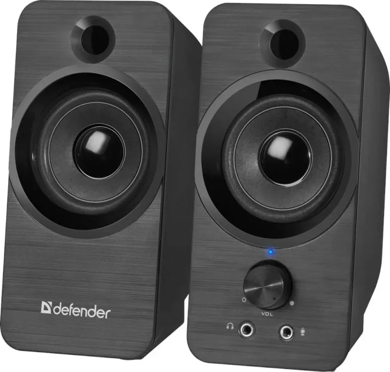Bokse DEFENDER SPK-190 2.0 8W USB, të zeza - 1
