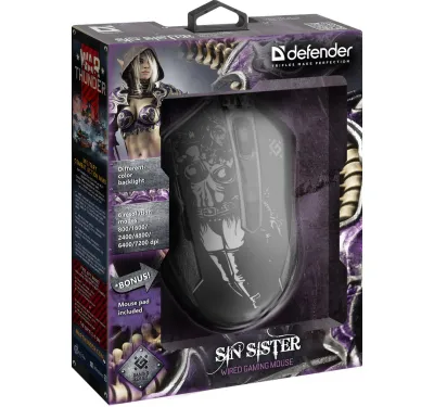 Maus lojërash Defender Sin'Sister GM-933, i zi - 5