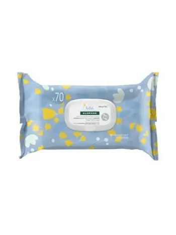 Shamponë të lagura Klorane Bebe Gentle Cleansing Wipes, 70 copë