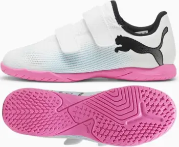 Atlete futbolli për fëmijë Puma Future 7 Play IT Jr, të bardha