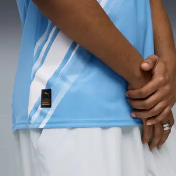Fanellë futbolli Puma Manchester City Home 2025 2026, për të rritur, poliestër, blu
