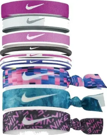 Shiritë flokësh Nike Mixed Hairbands N.000.3537.608, set me shumë copa, shumëngjyrëshe