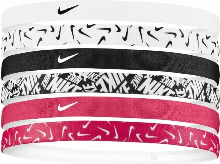 Shirit flokësh Nike Printed Headbands 6-Pack 92800618620, set 6 copë, shumëngjyrësh - 1