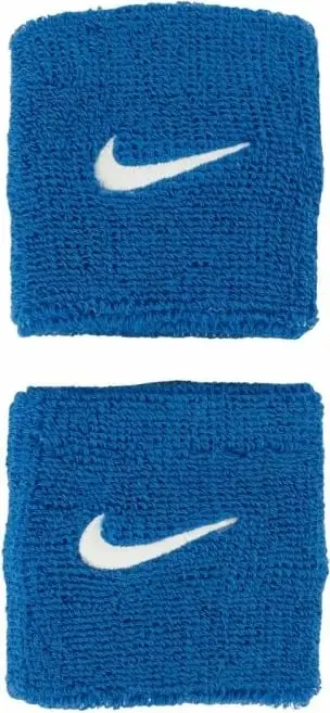 Rrypa kyçi Nike Swoosh Wristbands 2 Pack N1012405400OS, set 2 copë, pambuk, të bardhë