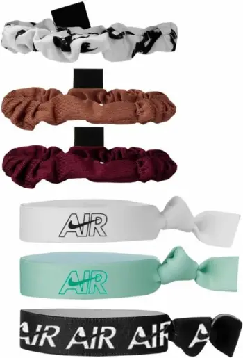 Lidhëse flokësh Nike Ponytail Holders N1003666912OS, set 6 copë, shumengjyrëshe
