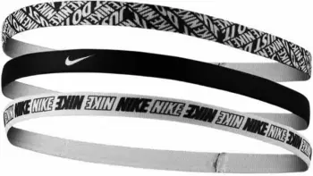 Shirit koke Nike Printed Headbands N0002560903OS, set 3 copë, kundër rrëshqitjes, të zezë dhe të bardhë