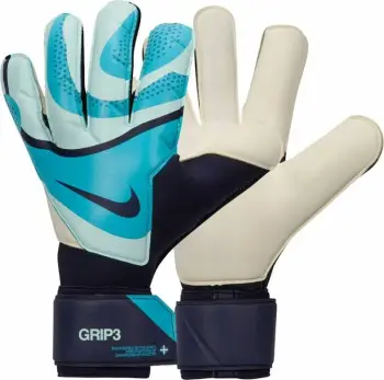 Doreza portieri Nike Grip3 FB2998 420, kapje Grip3, mbyllje Velcro, blu