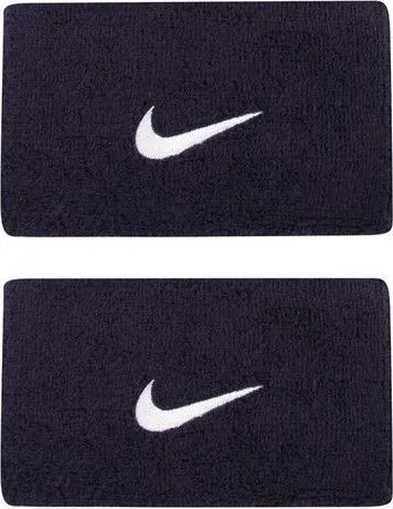Shirita sportiv për kyç dore Nike Swoosh, 2 copë, të zinj - 1