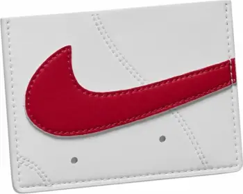 Portofol për kartela Nike Icon Air Force 1 N1009738173, 2 ndarje, 11x8 cm, i bardhë e kuqe