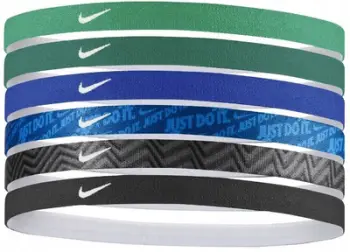 Shirita flokësh Nike Printed Hairbands N0002545305OS, set 6 copë, me silikon antirrëshqitës, shumëngjyrëshe