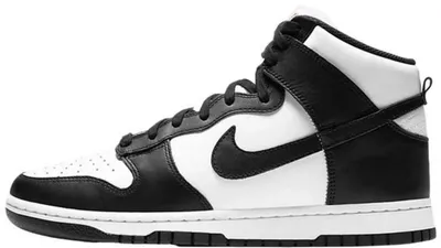 Atlete Nike Dunk High W DD1869-103, lëkurë, të bardha të zeza - 2
