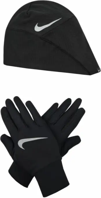 Set kapelë dhe doreza vrapimi Nike Essential Wmns N1000595 082, për femra, e zezë
