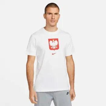 Bluzë sportive Nike Poland Crest DH7604 100, poliester, për meshkuj, e bardhë