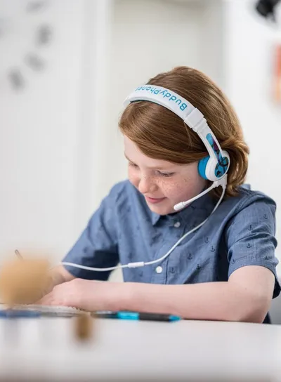 Kufje ONANOFF BuddyPhones School Plus, Wired, 85dB, të bardha - 6