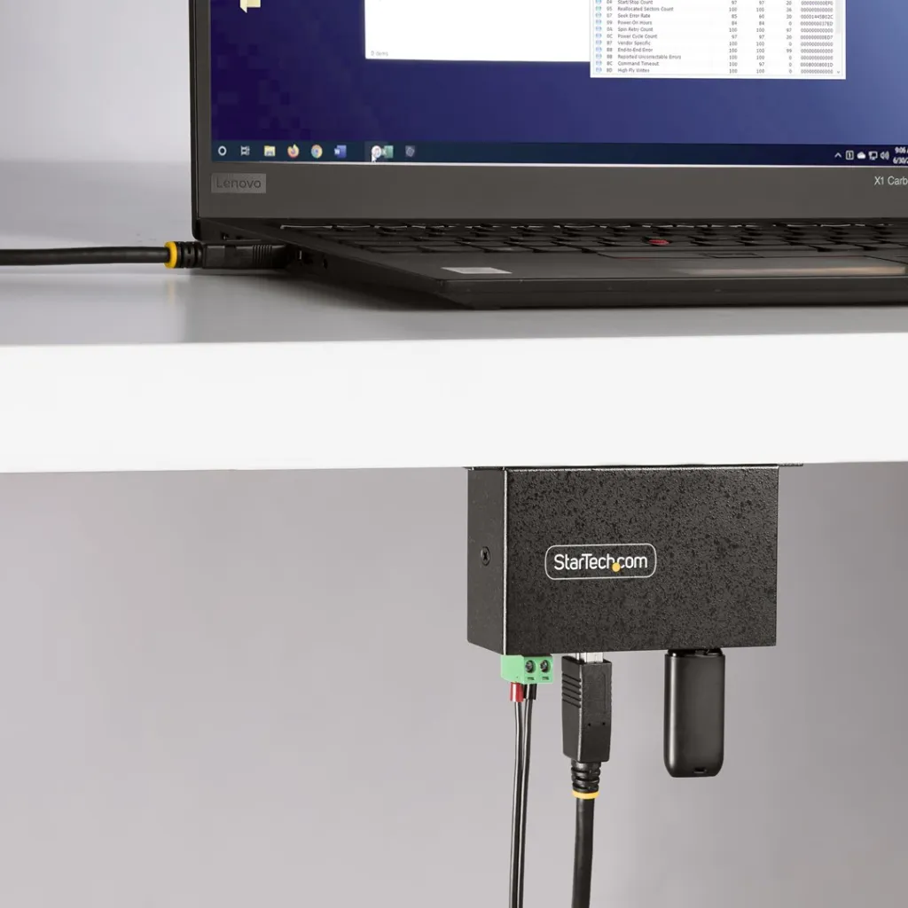 Qendër USB Startech, 4-Port, 5Gbps, Industriale, e hirtë - 7