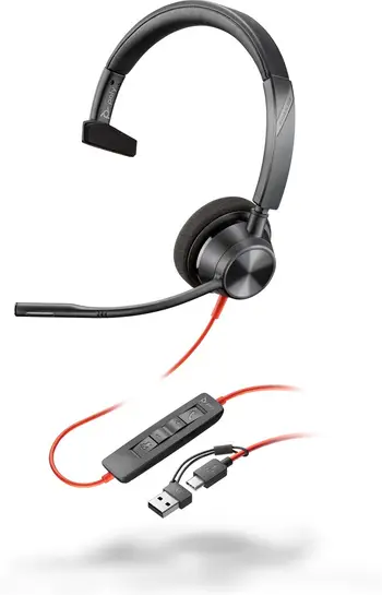 Kufje Poly Blackwire 3310 USB-C, të zeza