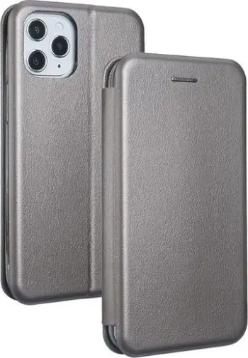 Këllëf për smartfon Book Magnetic për iPhone 12, i hirtë