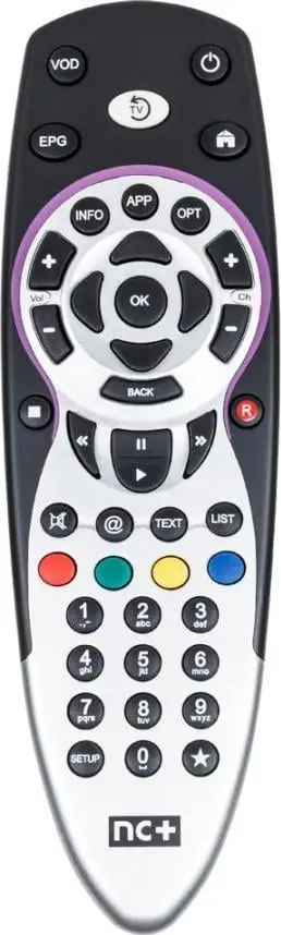 Telekomandë Pilot RTV, për NC+ Recorder, e zezë