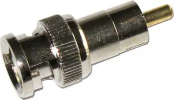 Adapter audio video RCA mashkull në BNC mashkull, metalik