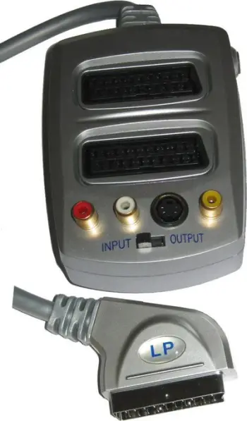 Lidhës PLUG EURO 2GN, SVHS, 3RCA, i zi