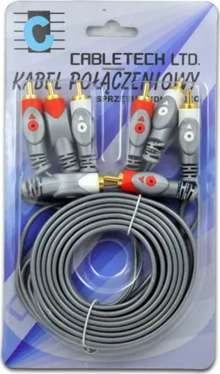 Kabllo RCA x4 në RCA x4 KPO3408, 1.8m, gri