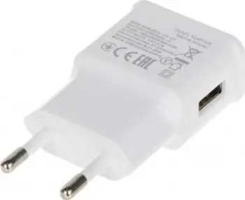 Kokë karikuesi, 5V, 2A, USB / W, e bardhë