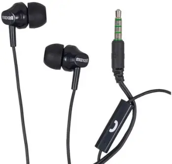 Kufje in-ear Maxell EB875, me mikrofon, me kabllo, të zeza