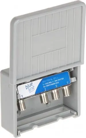 Splitter për antenë Blue Line RI-3 / 1F-BL, 100 x 77 x 44 mm, i hirtë