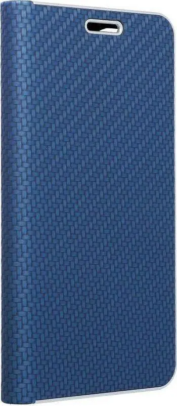 Kabura telefoni Forcell LUNA Book Carbon për Samsung A53 5G, me qëndrim, blu