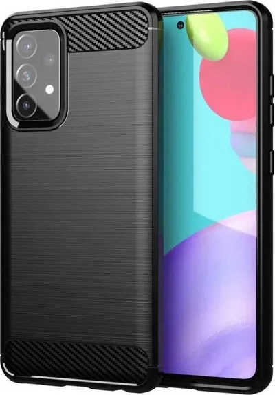 Këllëf Forcell Carbon për Samsung Galaxy A53 5G, gome, i zi - 1