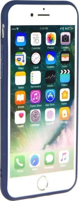Këllëf telefoni Forcell Soft për iPhone 13 Pro, silikoni, blu e errët - 4