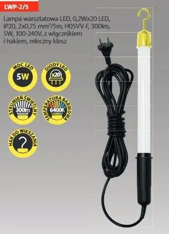 Llambë për punishte Kel Led, 6W (W-98731)