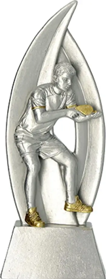 Figurinë dekorative Cast Table Tennis, 18cm, temë pingpongu, shumëngjyrëshe