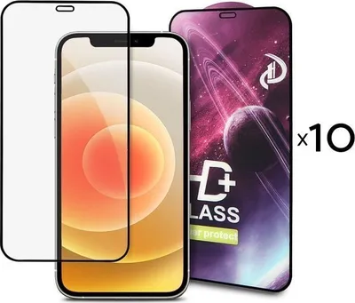 Xham mbrojtës për ekran Moto E7i Power, 9D, HD Plus, i zi, set 10 copë - 1