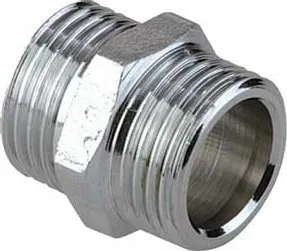 Pjesë lidhëse HYDROLAND Nipple 3/8", bronz, e kromuar - 1