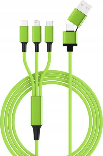Kabllo karikimi Smrter Hydra ULTRA 5in1, 1.2m, USB Type C, e gjelbër