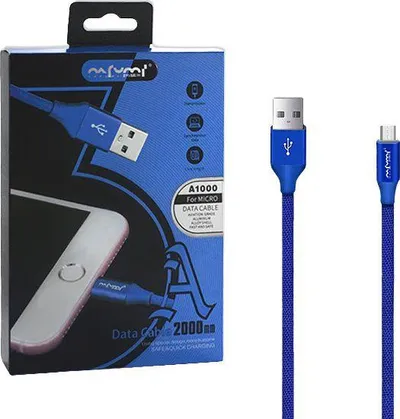 Kabllo USB-A - microUSB (25910), 2 m, e kaltër - 1