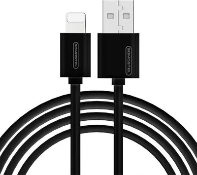 Kabllo USB në Lightning, 1.2 m, 3.1A, e zezë - 2