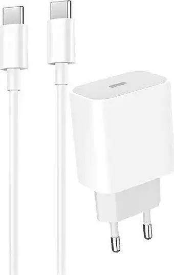 Karikues Denmen DC06 1x USB-C 2.2 A (29978), i bardhë