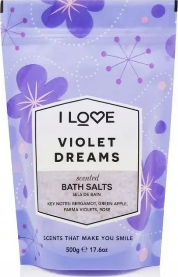 Kripëra banje I LOVE Violet Dreams, aromë manushaqe, 500g