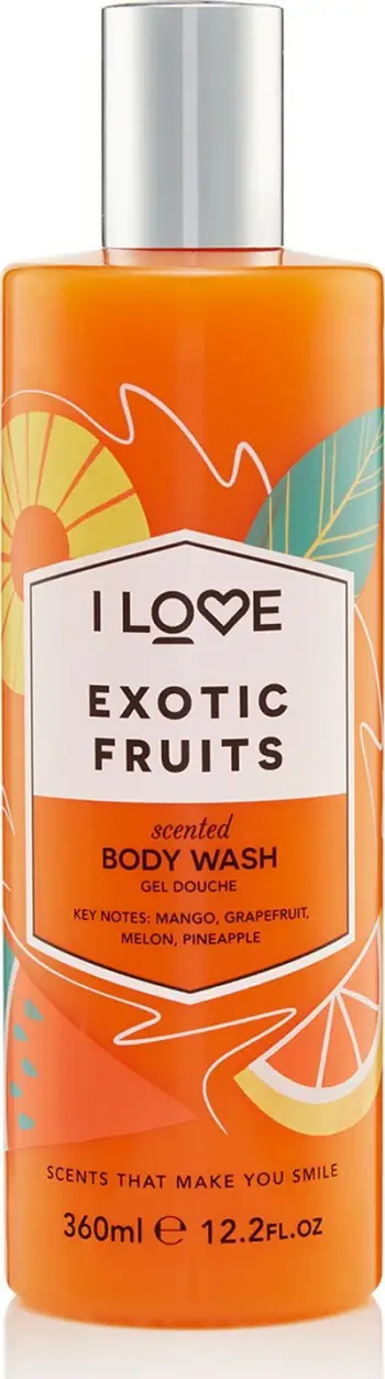 Xhel dushi I LOVE Scented Body Wash Exotic Fruits, 360ml, aromë frutash ekzotike