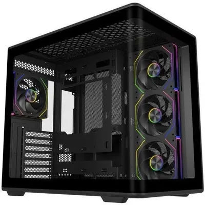 Kuti PC Cooler Master Elite 600, MIDI Tower, xham i temperuar, e zezë - 2