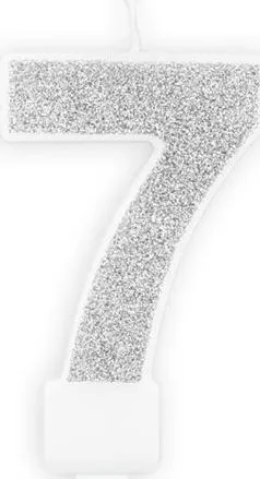 Qirinj dekorues numri 7, 7cm, i hirtë - 1