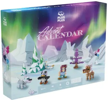 Kalendar adventi Plus Plus Northern Lights, 25 surpriza, shumëngjyrësh
