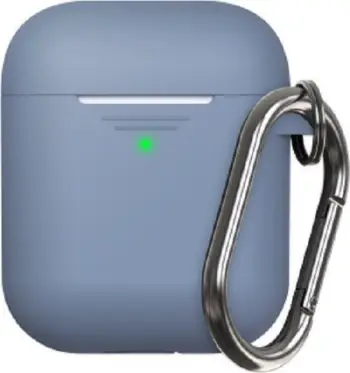 Mbulesë silikoni KeyBudz Elevate Keychain për AirPods 1/2, me varëse çelësash, blu navy