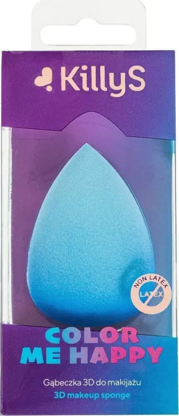 Sfungjer për makeup KillyS Color Me Happy 3D, blu, 1 copë