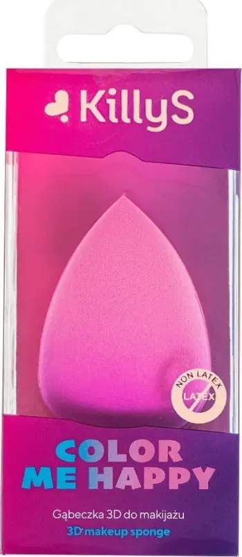 Sfungjer makijazhi KILLYS 3D Makeup Sponge Me Happy 2, pa latex, rozë ombre