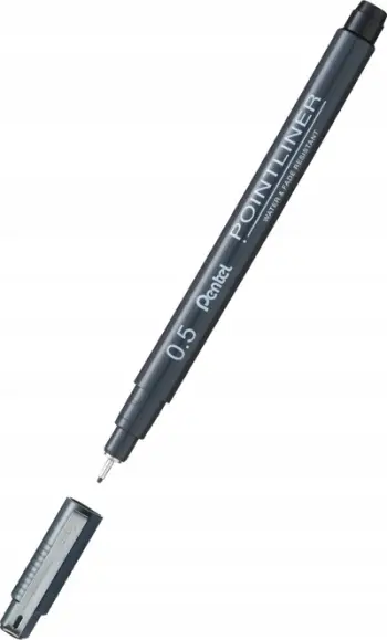 Stilolaps fineliner Pentel PointLiner, 0.5mm, i zi